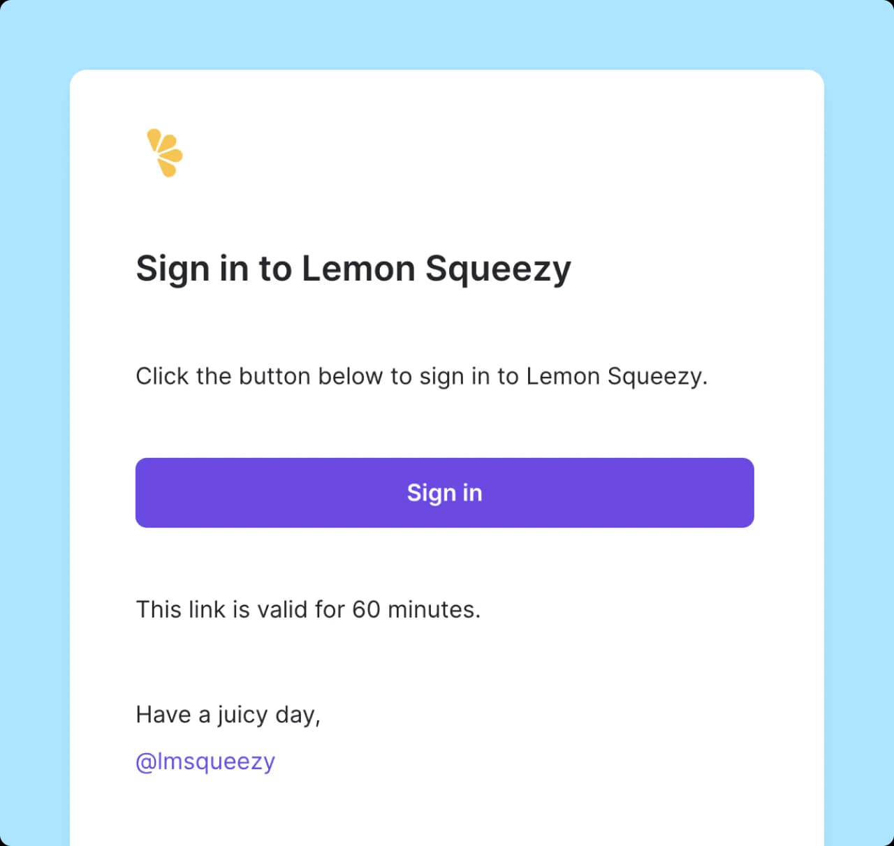 Magic Link Email